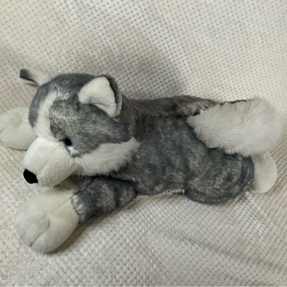Aurora World Super Flopsie Mush Husky Dog 28 inch Plush Stuffed Animal Blue Eyes - Picture 9 of 16